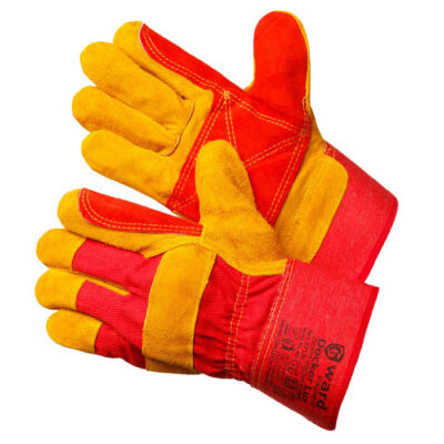 Усиленные комбинированные спилковые перчатки класса А Gward Docker Lux