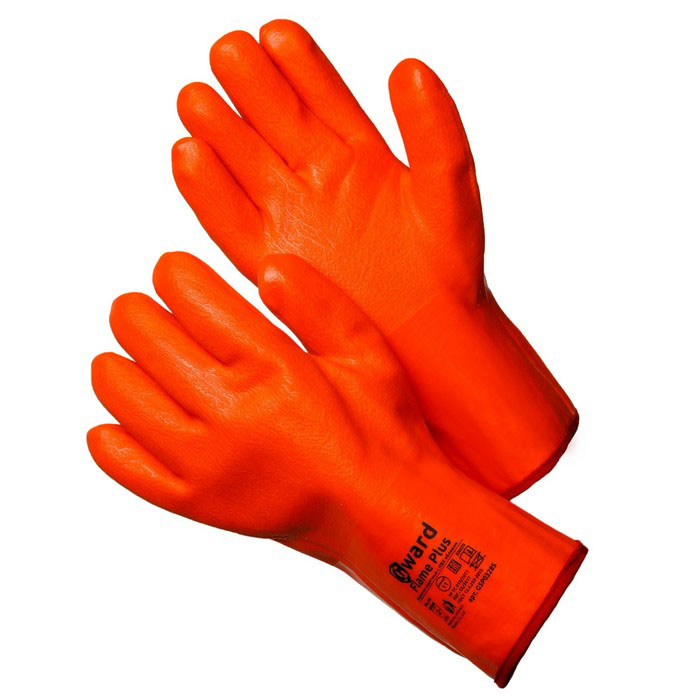 Утепленные МБС-перчатки с мягким нескользящим ПВХ Gward Flame Plus