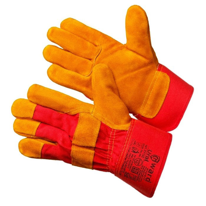 Комбинированные спилковые перчатки класса А Gward Ural